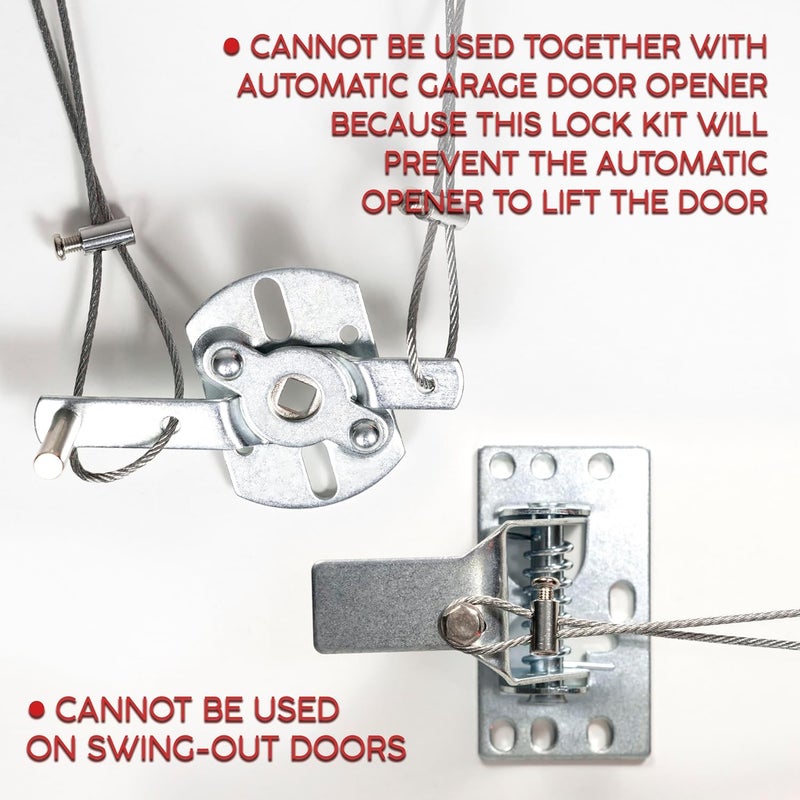 Granatan Garage Door Lock Kit, Complete Set with Spring Latch and Keyed Handle, Home Improvement Door Lock - Image 5